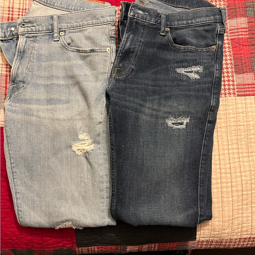 Abercrombie & Fitch Slim Fit Distressed Jeans (lot of 2)